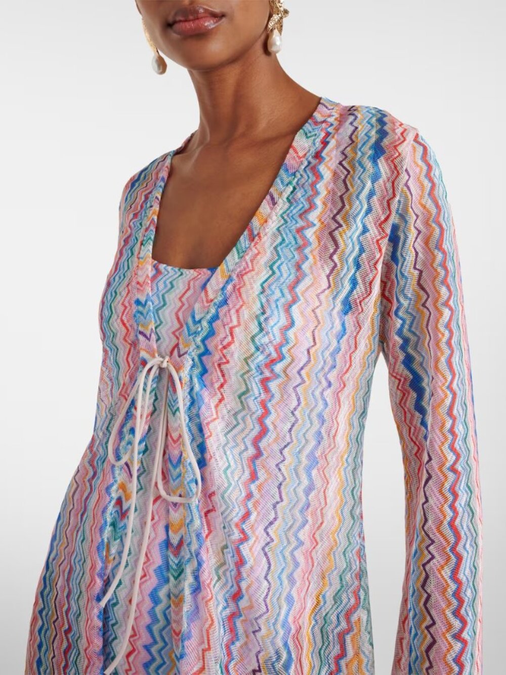 NWT Missoni Zigzag Semi-Sheer Beach Cover-Up (Exclusive Capsule) - Picture 2 of 5